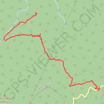 Itinéraire Ruines de Piano par Bocca di Travu, distance, dénivelé, altitude, carte, profil, trace GPS