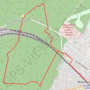 Itinéraire Maisons Laffitte - rando circuit de Maisons Laffitte, distance, dénivelé, altitude, carte, profil, trace GPS