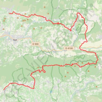 Itinéraire GR97 Randonnée de Saint-Saturnin-lès-Apt à Lourmarin (Vaucluse), distance, dénivelé, altitude, carte, profil, trace GPS