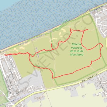 Itinéraire Dunes marchands, distance, dénivelé, altitude, carte, profil, trace GPS
