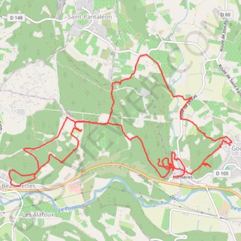 Itinéraire Lumiere Goult, distance, dénivelé, altitude, carte, profil, trace GPS
