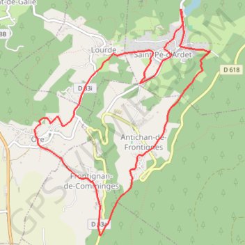 Itinéraire Le balcon des Frontignes - Saint-Pé-d'Ardet, distance, dénivelé, altitude, carte, profil, trace GPS