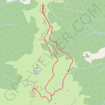 Itinéraire Col des Portes, distance, dénivelé, altitude, carte, profil, trace GPS