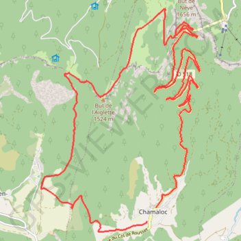 Itinéraire Descente du plateau du Vercors par le col de Vassieux - Chamaloc, distance, dénivelé, altitude, carte, profil, trace GPS