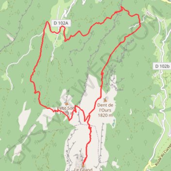 Itinéraire CHARTREUSE - Grand Som (au départ de la Ruchère), distance, dénivelé, altitude, carte, profil, trace GPS