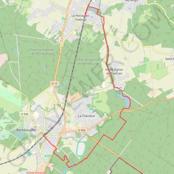 Itinéraire Forêt de Rambouillet et Aqueduc de Vieille-Église, distance, dénivelé, altitude, carte, profil, trace GPS