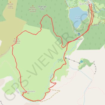 Itinéraire Pointe d'Ardens, distance, dénivelé, altitude, carte, profil, trace GPS