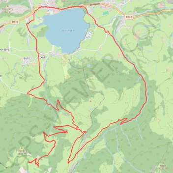 Itinéraire track1, distance, dénivelé, altitude, carte, profil, trace GPS