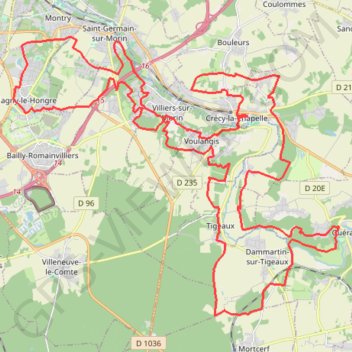 Itinéraire VTT Grand Morin 1000mD+?, distance, dénivelé, altitude, carte, profil, trace GPS