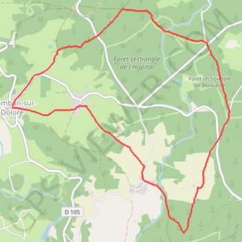 Itinéraire Autour de Chambon-sur-Dolore, distance, dénivelé, altitude, carte, profil, trace GPS