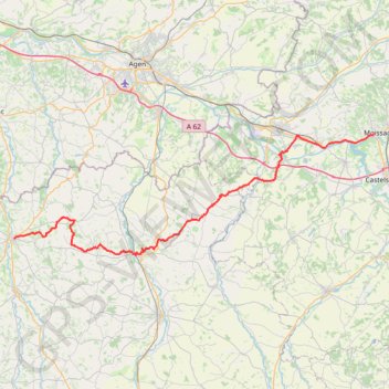 Itinéraire mpoissac condon, distance, dénivelé, altitude, carte, profil, trace GPS