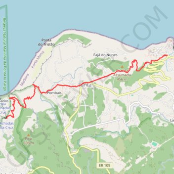 Itinéraire Mad_69_AchadasdaCruz-PortoMoniz, distance, dénivelé, altitude, carte, profil, trace GPS