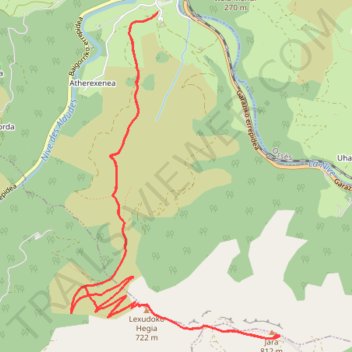 Itinéraire Le Jara depuis Saint-Martin-d'Arrossa, distance, dénivelé, altitude, carte, profil, trace GPS