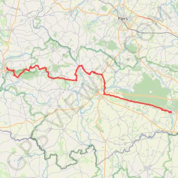 Itinéraire GR 22 : De Bagnoles-de-l'Orne (Orne) à Mortain (Manche), distance, dénivelé, altitude, carte, profil, trace GPS