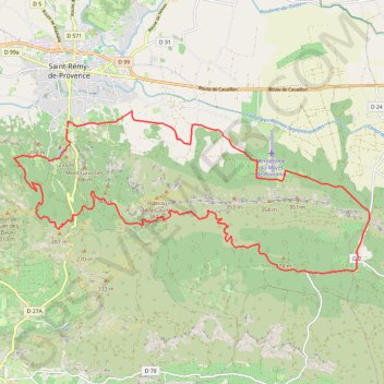 Itinéraire Tour de la crete des alpilles, distance, dénivelé, altitude, carte, profil, trace GPS