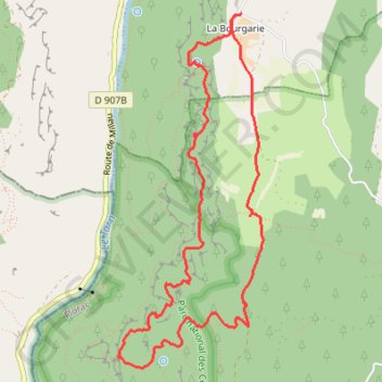 Itinéraire Gorges du Tarn, distance, dénivelé, altitude, carte, profil, trace GPS