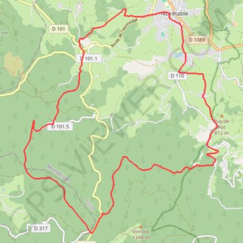 Itinéraire Massif des Bois Noirs - Les Bornes Armoriées, distance, dénivelé, altitude, carte, profil, trace GPS