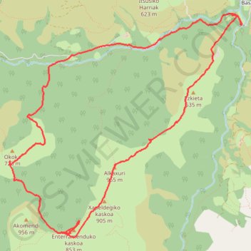 Itinéraire Irubelakaskoa, distance, dénivelé, altitude, carte, profil, trace GPS