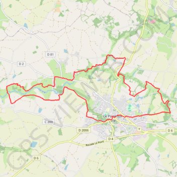 Itinéraire Le Poiré-sur-Vie - Sentier des Moulins, distance, dénivelé, altitude, carte, profil, trace GPS