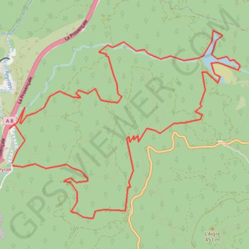 Itinéraire Estérel-Lac de Lavellan-Voie Romaine, distance, dénivelé, altitude, carte, profil, trace GPS