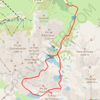 Itinéraire Tuhou de Cloutou, distance, dénivelé, altitude, carte, profil, trace GPS