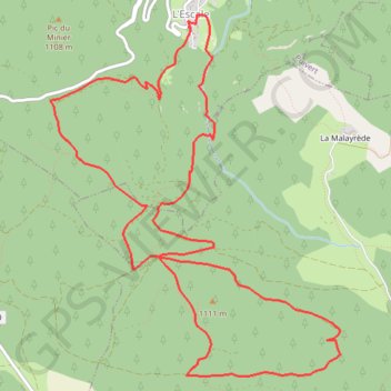 Itinéraire L'escale, distance, dénivelé, altitude, carte, profil, trace GPS