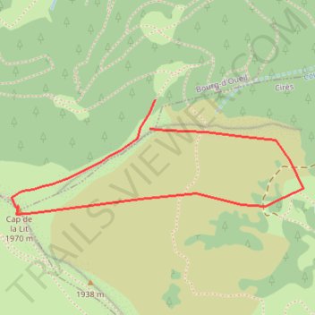 Itinéraire Cap de La Lit depuis bourg d'oueil, distance, dénivelé, altitude, carte, profil, trace GPS