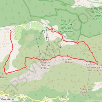 Itinéraire Gréolières-les-Neiges, distance, dénivelé, altitude, carte, profil, trace GPS