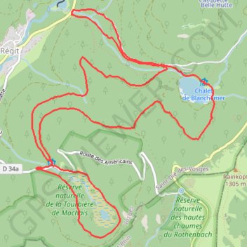 Itinéraire Randonnée la bresse, distance, dénivelé, altitude, carte, profil, trace GPS
