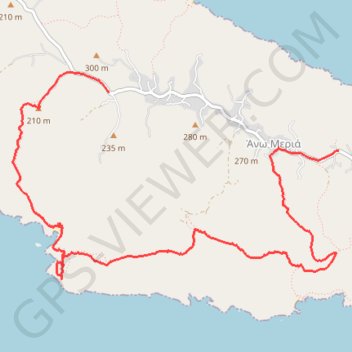 Itinéraire Le phare de Folegandros et Livadaki, distance, dénivelé, altitude, carte, profil, trace GPS