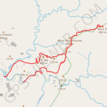 Itinéraire Mont To (boucle), distance, dénivelé, altitude, carte, profil, trace GPS