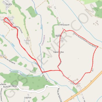 Itinéraire Chemin des Écoliers - Saint-Clair, distance, dénivelé, altitude, carte, profil, trace GPS