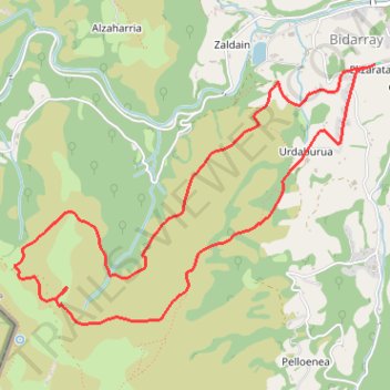 Itinéraire Col de Lacho par le circuit d'Harrihandi depuis Bidarray, distance, dénivelé, altitude, carte, profil, trace GPS