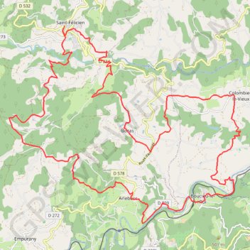 Itinéraire Saint-Félicien - 33322 - Utagawa-16577949, distance, dénivelé, altitude, carte, profil, trace GPS