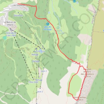 Itinéraire Gerbier, distance, dénivelé, altitude, carte, profil, trace GPS