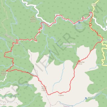 Itinéraire Piton Boucher - Morne Piquet, distance, dénivelé, altitude, carte, profil, trace GPS