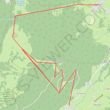Itinéraire Montagny à Saint François de Salles par le col de la Cochette., distance, dénivelé, altitude, carte, profil, trace GPS