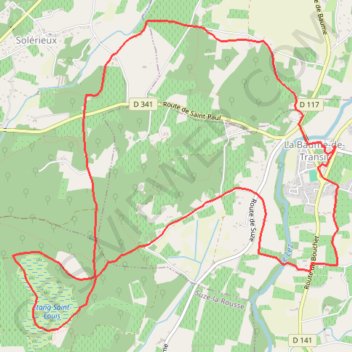 Itinéraire Autour de la Baume de Transit, distance, dénivelé, altitude, carte, profil, trace GPS