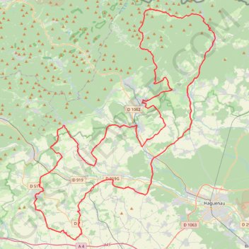 Itinéraire Les Monuments Napoléoniens - Lembach, distance, dénivelé, altitude, carte, profil, trace GPS