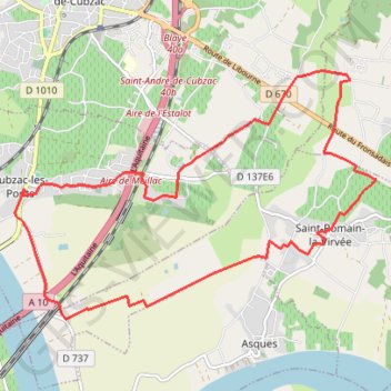 Itinéraire Cubzac les Ponts, distance, dénivelé, altitude, carte, profil, trace GPS