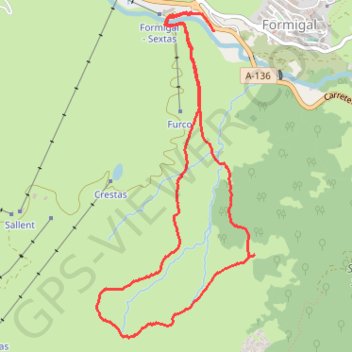 Itinéraire Formigal, distance, dénivelé, altitude, carte, profil, trace GPS