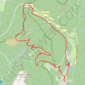Itinéraire Wildenstein - Vieille Montagne - Bramont, distance, dénivelé, altitude, carte, profil, trace GPS
