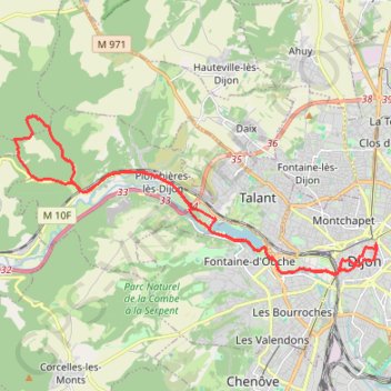 Itinéraire Forêt de plombières les dijon, distance, dénivelé, altitude, carte, profil, trace GPS