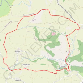 Itinéraire Croix de la Ribeyre, distance, dénivelé, altitude, carte, profil, trace GPS