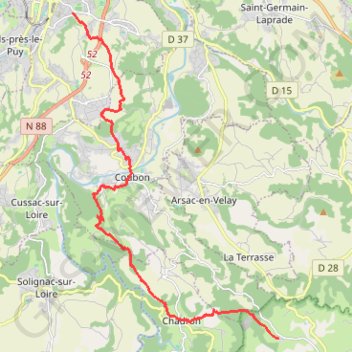 Itinéraire ECP-1-S1-J1 17km +750m, distance, dénivelé, altitude, carte, profil, trace GPS
