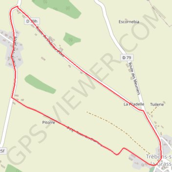 Itinéraire Trebons, distance, dénivelé, altitude, carte, profil, trace GPS