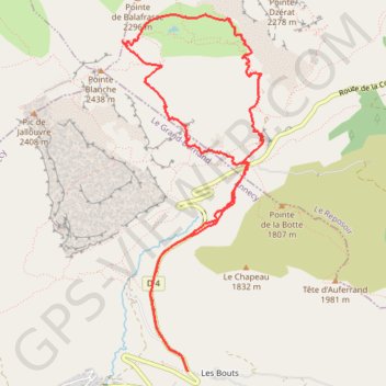 Itinéraire Col de Balafrasse (Bornes-Aravis), distance, dénivelé, altitude, carte, profil, trace GPS