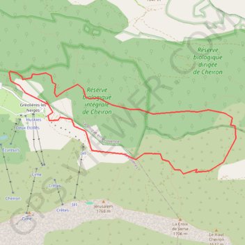 Itinéraire Gréolières-les-Neiges - La Baisse des Cavaliers, distance, dénivelé, altitude, carte, profil, trace GPS