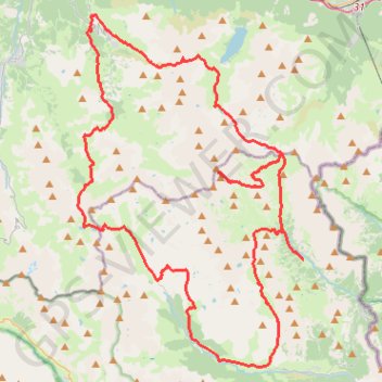 Itinéraire tour du mont Thabor_1, distance, dénivelé, altitude, carte, profil, trace GPS