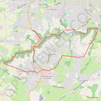 Itinéraire craponne, distance, dénivelé, altitude, carte, profil, trace GPS